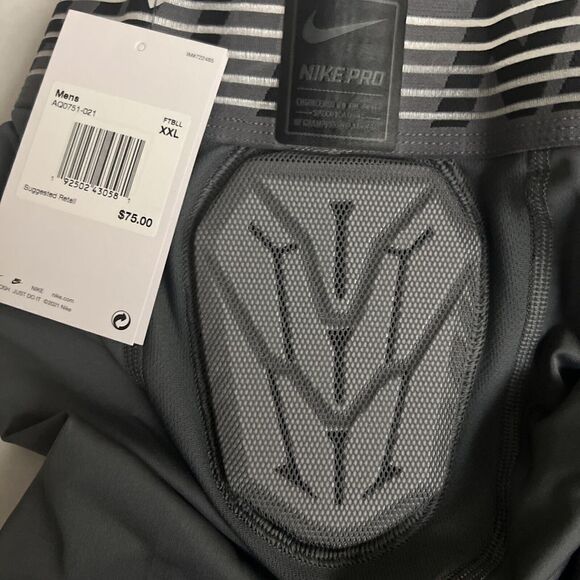 Men's Nike Pro Hyperstrong Gray Padded Compression Shorts AQ0751-021 Size 2XL - Picture 1 of 6